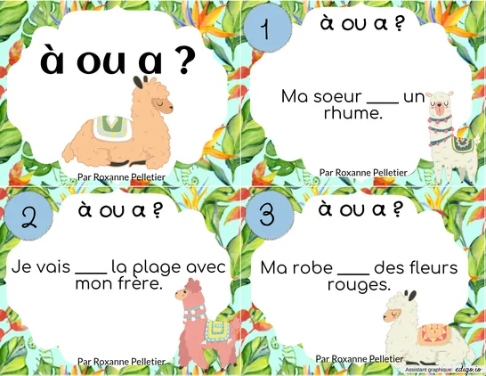 Homophone a/à
