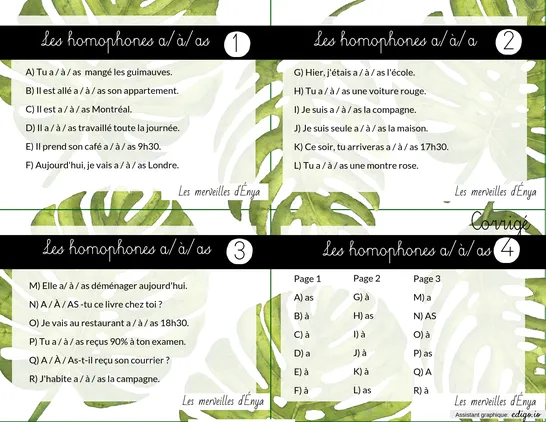 Les homophones