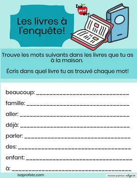 Les livres à l'enquête - Isa Prof Etc