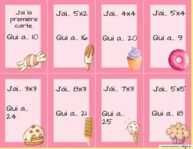 J'ai... qui a? - Tables de multiplication