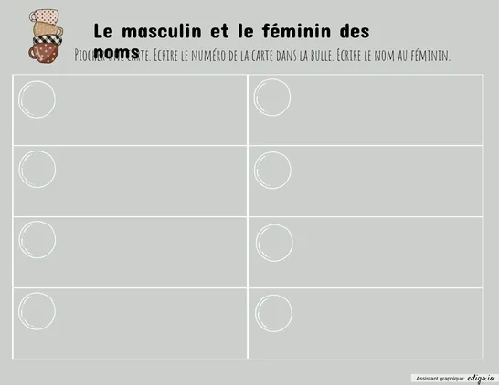 JEU masculin et féminin