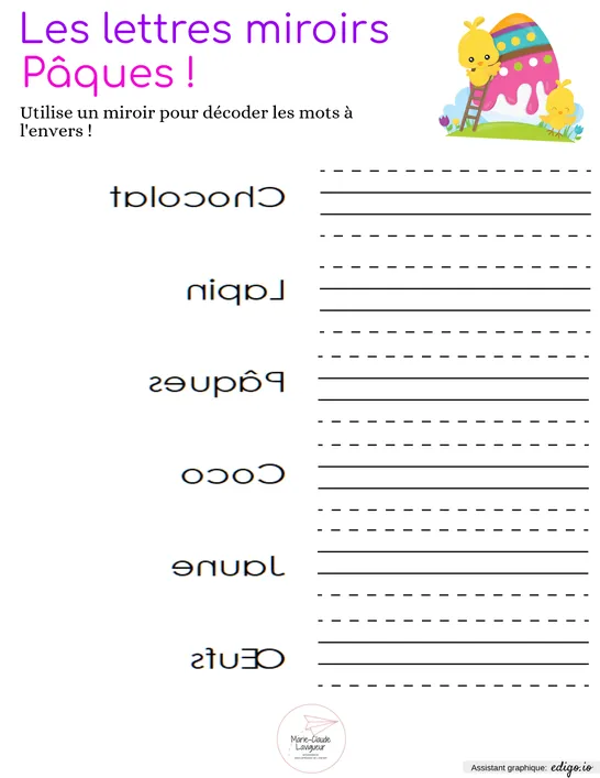 Mots miroirs - Pâques