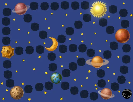 Les mots de l'espace, 5e à 1re, Cartes de jeu, Écriture