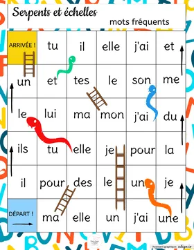 Serpents et échelles - mots fréquents
