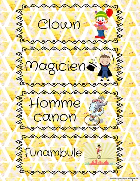 Mot étiquette du cirque