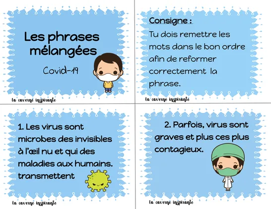 Les phrases mélangées covid-19