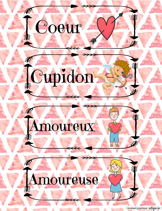 Mot étiquette Saint-Valentin