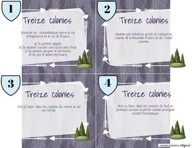 Treize colonies carte à tâches