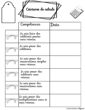 Ceintures de calculs