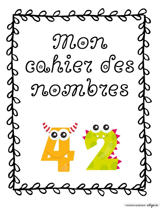 Page de garde cahier des nombres