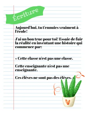 Écriture créative 1