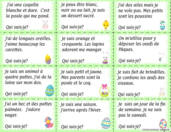 Devinettes Pâques