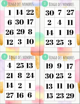 Bingo des nombres