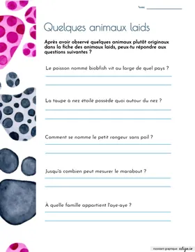 Quelques animaux laids