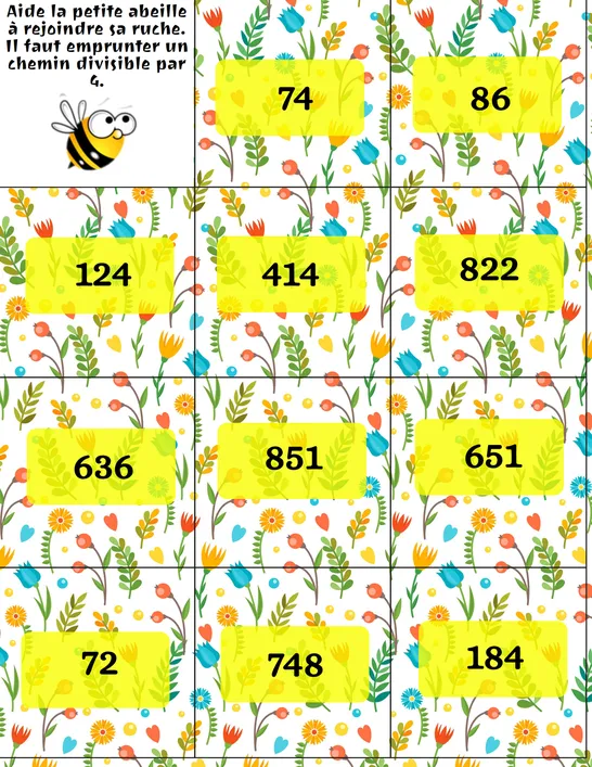 Caractère de divisibilité, Fifth grade, Playing cards, Arithmetic