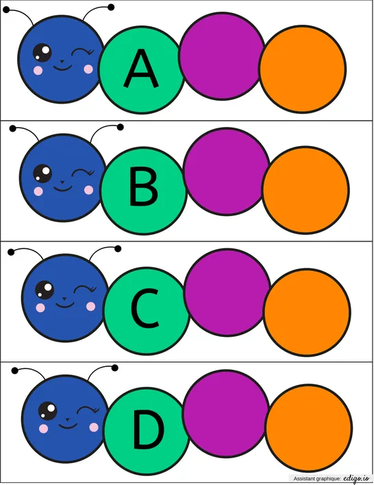 Le chenille de l'alphabet