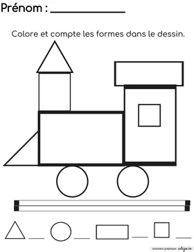 Coloriage des formes et dénombrement