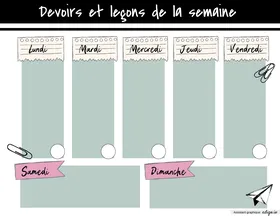 Horaire de la semaine