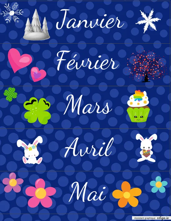 Mois de l'année sdg