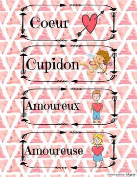 Mot étiquette Saint-Valentin