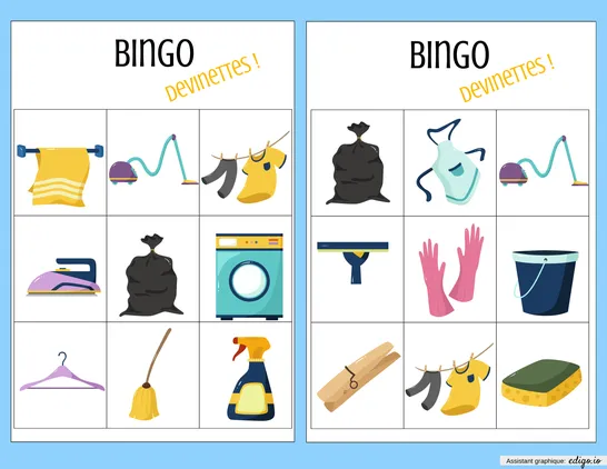 Bingo Devinettes - Objets de la maison