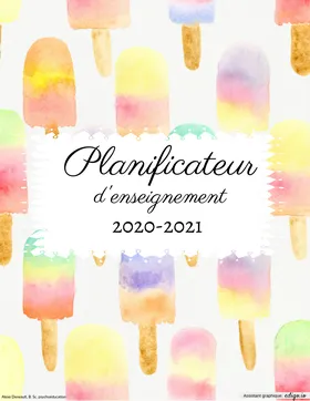 Couverture de planificateur Popsicle