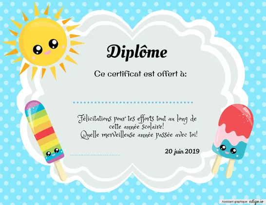 Diplôme popsicles