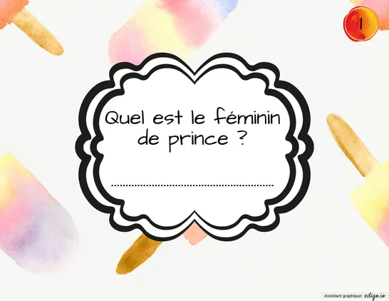 Quel est le féminin de...