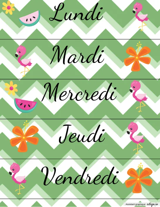 Jour de la semaine sdg