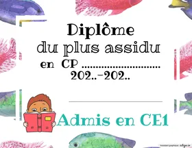 Diplôme fin d'année CP