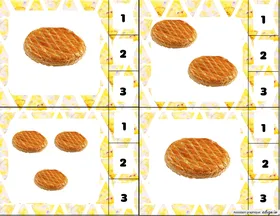 Dénombrer de 1 à 3 galettes