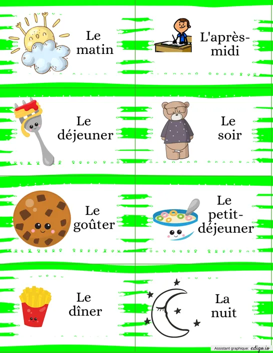 Les moments de la journée