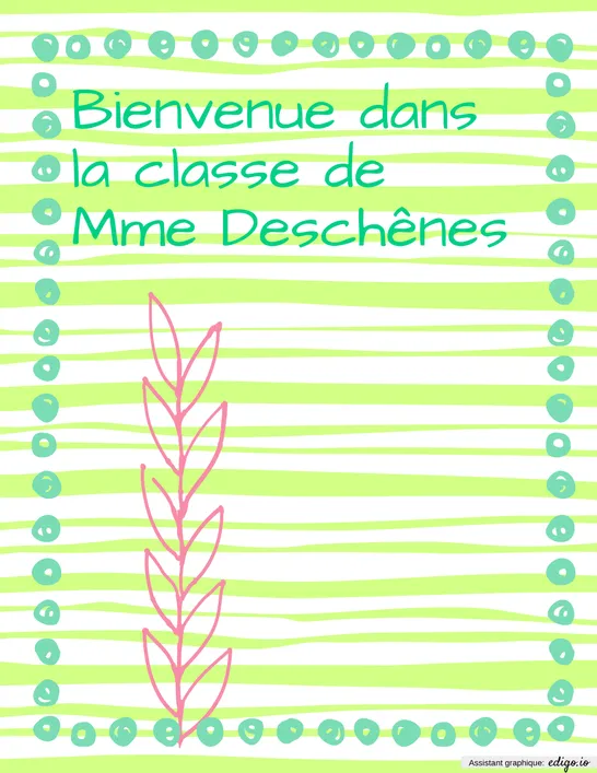Affiche bienvenue