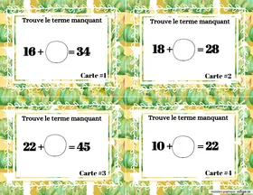 Cartes à tâche - termes manquants