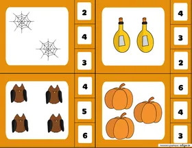 Cartes à pinces_chiffres halloween