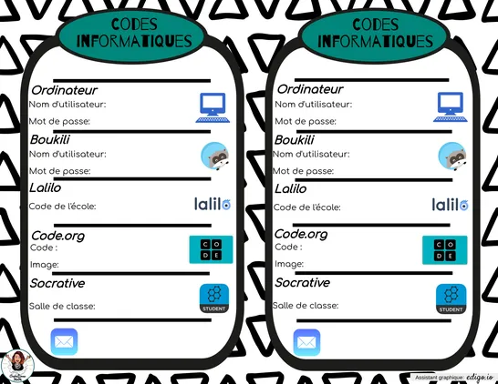 Codes informatiques élèves