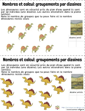 Groupement par dizaine (nombre de 10 à 19)