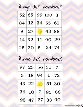 Bingo des nombres