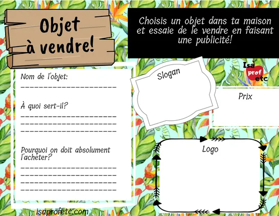 Objet à vendre IsaProfEtc