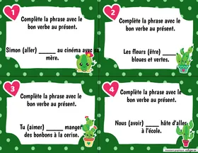 Cartes à taches - verbe au présent