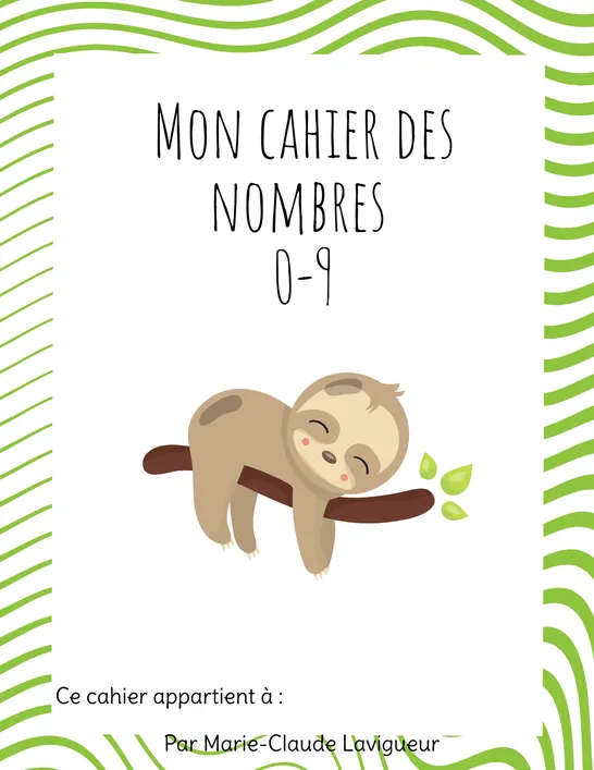 Le nombre vedette 0-9, 1st grade, Exercises & activities, Writing