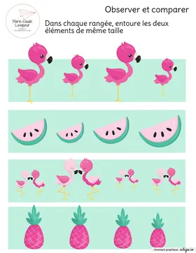 Les éléments de la même taille - L'été