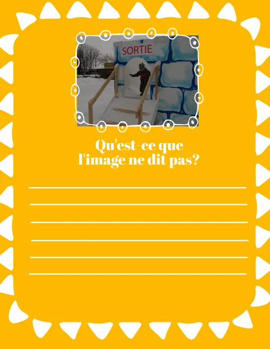 Qu'est-ce que l'image ne dit pas?, Sixth grade, Exercises & activities