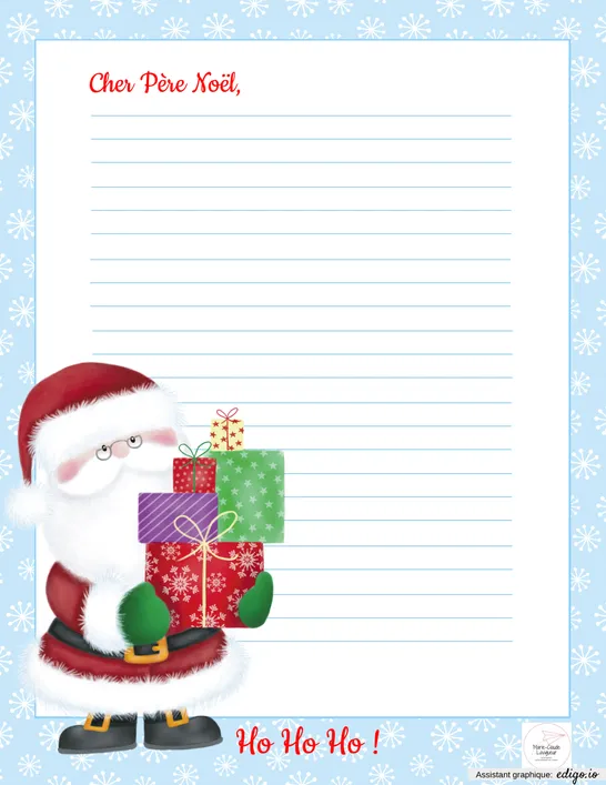 Papier à lettre - Père Noël