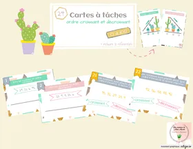 Cartes à tâches croissant/ décroissant