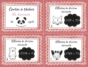 Cartes à tâches - La division