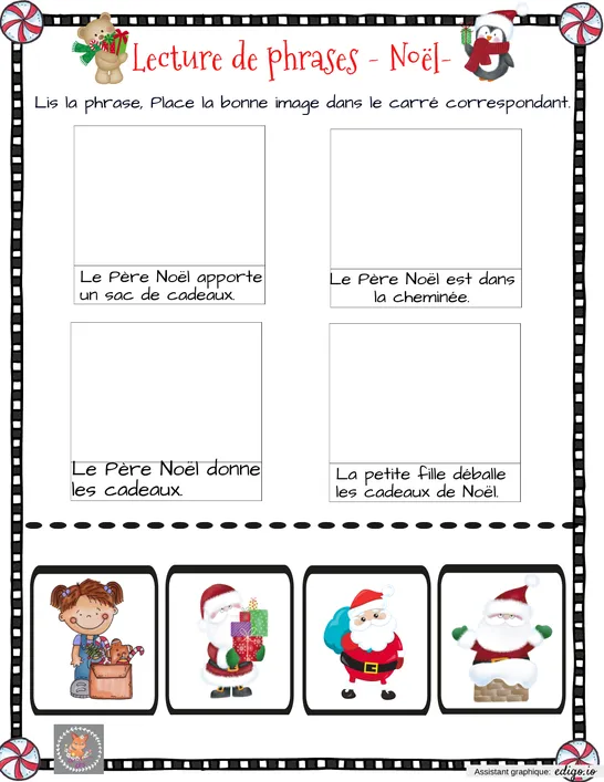 Phrases simples de Noël