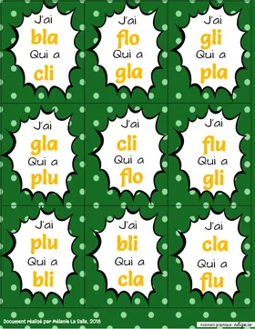 J'ai... Qui a... ccv avec "L"