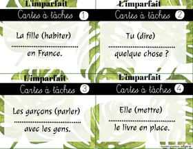 Cartes à tâches - imparfait