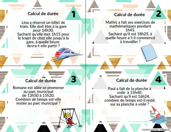Cartes à Tâches - Calculs de durée
